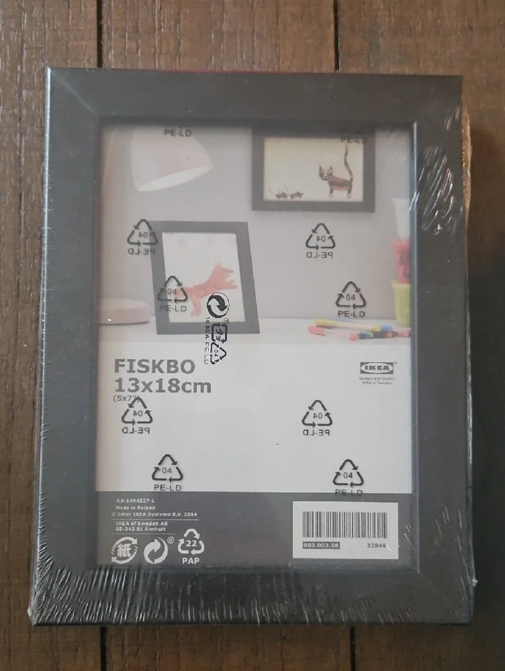 IKEA FISKBO Photo Frames in Black and Teal (Set)